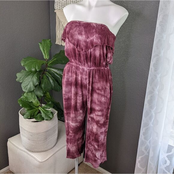 Anama Tie Die Strapless Romper - Picture 2 of 10